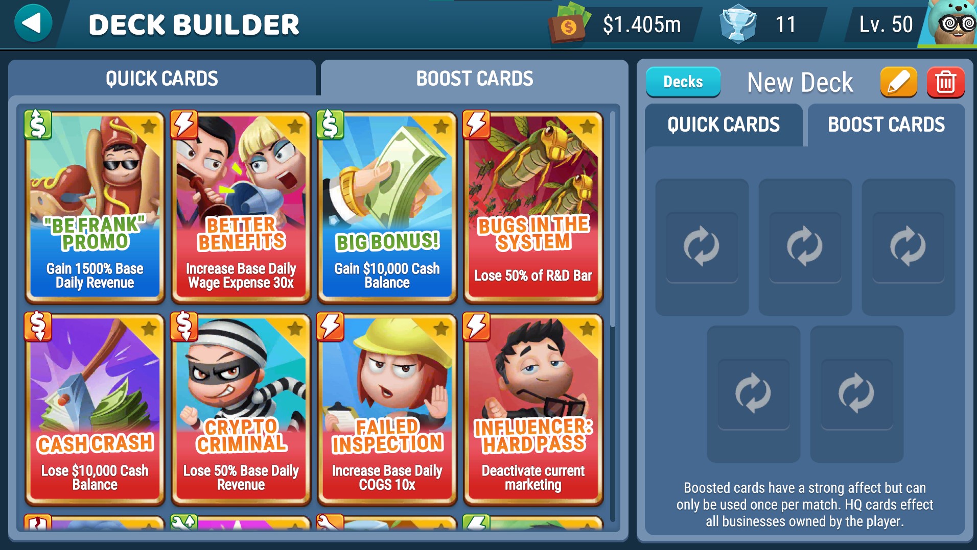 update2 deck builder boost